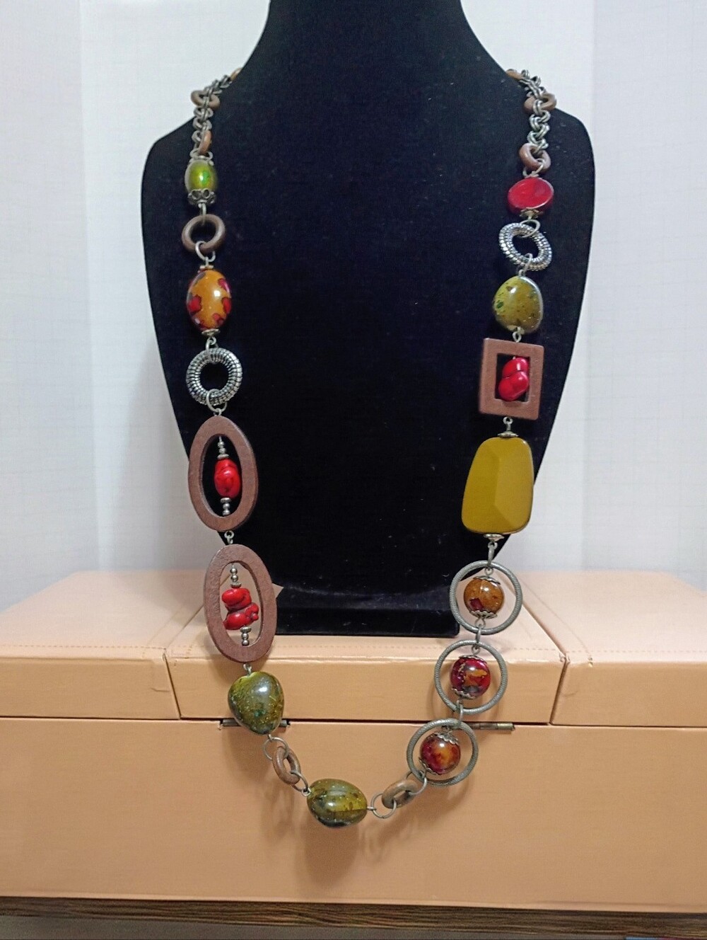 Chico's Wood Bead Necklace